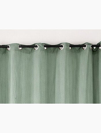 Rideau double gaze de coton - 135x240 / vert