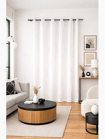 Rideau double gaze de coton - 135x240 / vert