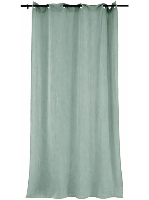 Rideau Double Gaze de Coton - Vert - Kiabi Rideau Double Gaze de Coton - Vert - Kiabi