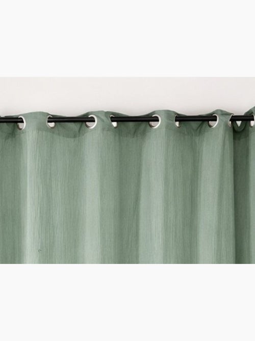 Rideau Double Gaze de Coton - Vert - Kiabi Rideau Double Gaze de Coton - Vert - Kiabi