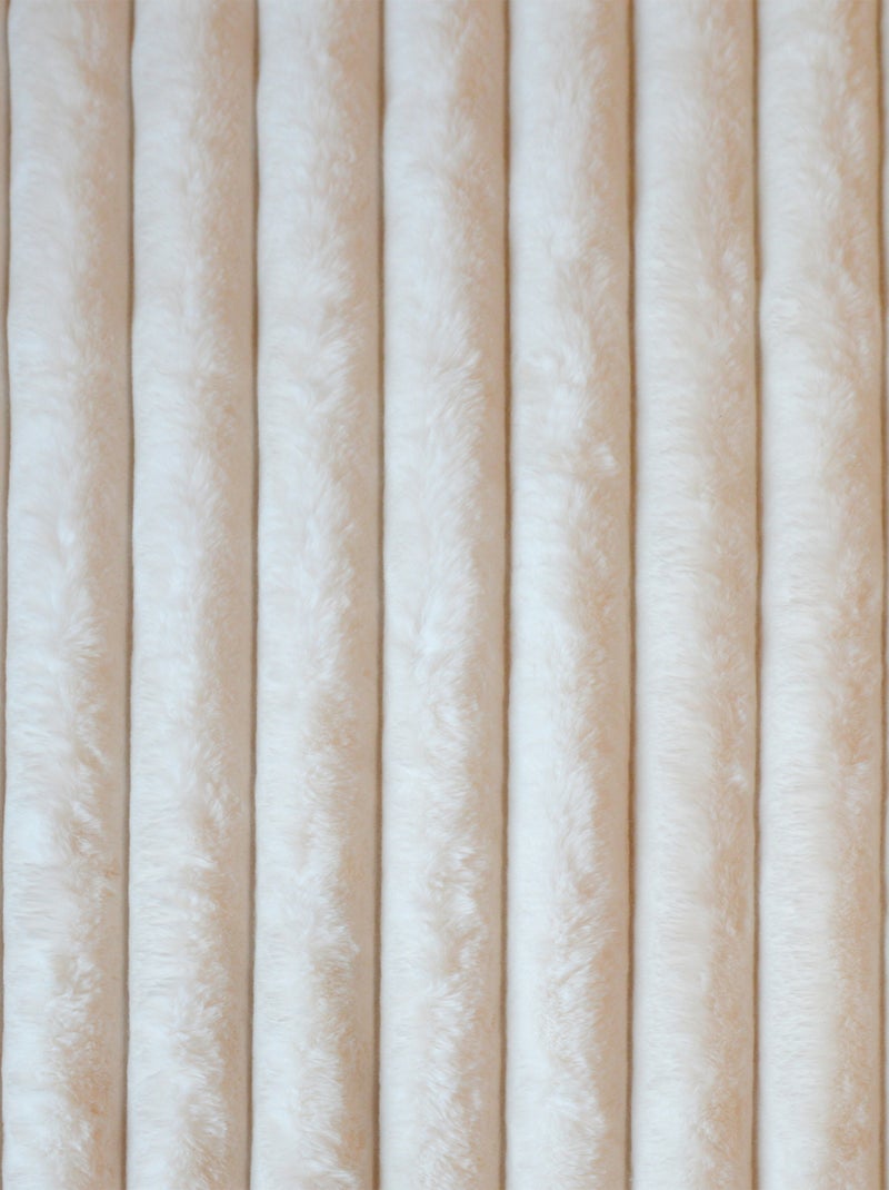 Rideau doudou côtelée xl Ecru - Kiabi