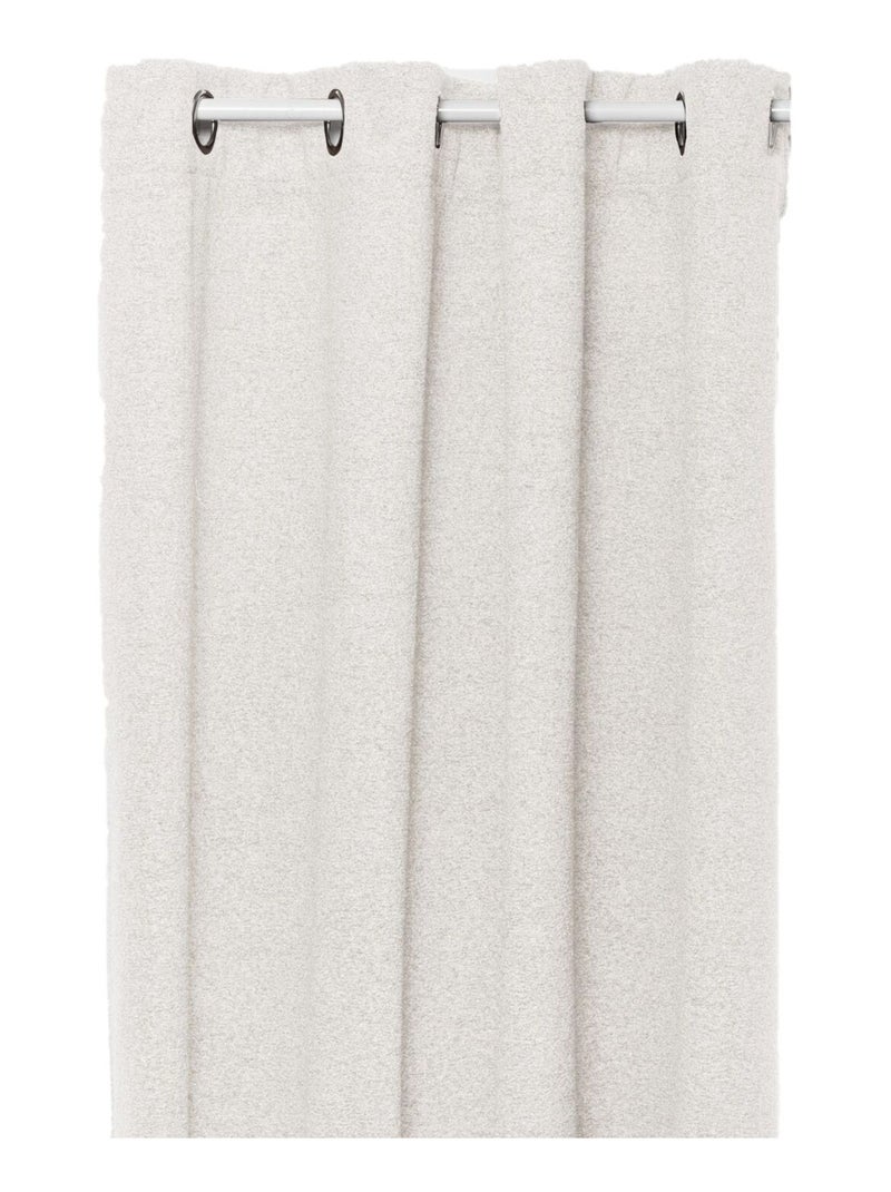 Rideau effet bouclette isolant et occultant SOANA Blanc - Kiabi