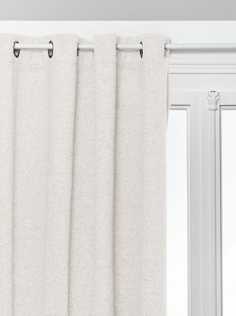 Rideau effet bouclette isolant et occultant SOANA Blanc - Kiabi