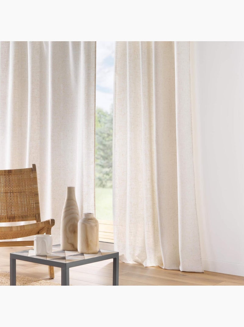 Rideau effet chiné pauline - Douceur D'intérieur Marron clair - Kiabi