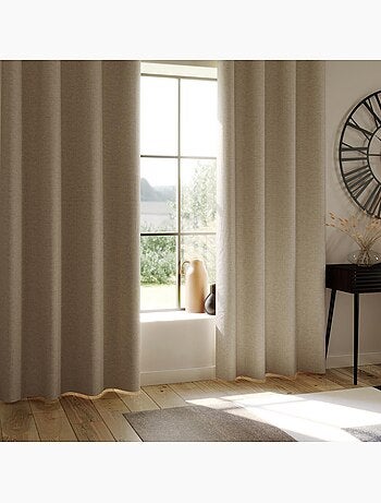 Rideau enduit - Effet lin occultant 100%