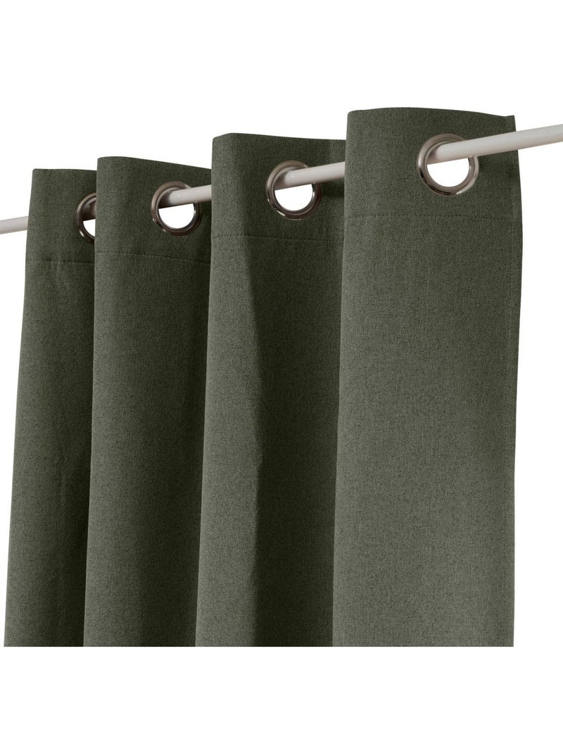 Rideau effet lin occultant lua Vert - Kiabi