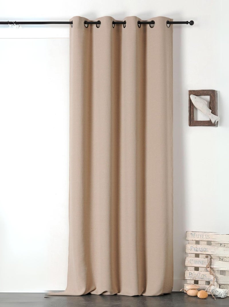 Rideau en 100% lin Libeccio Beige - Kiabi