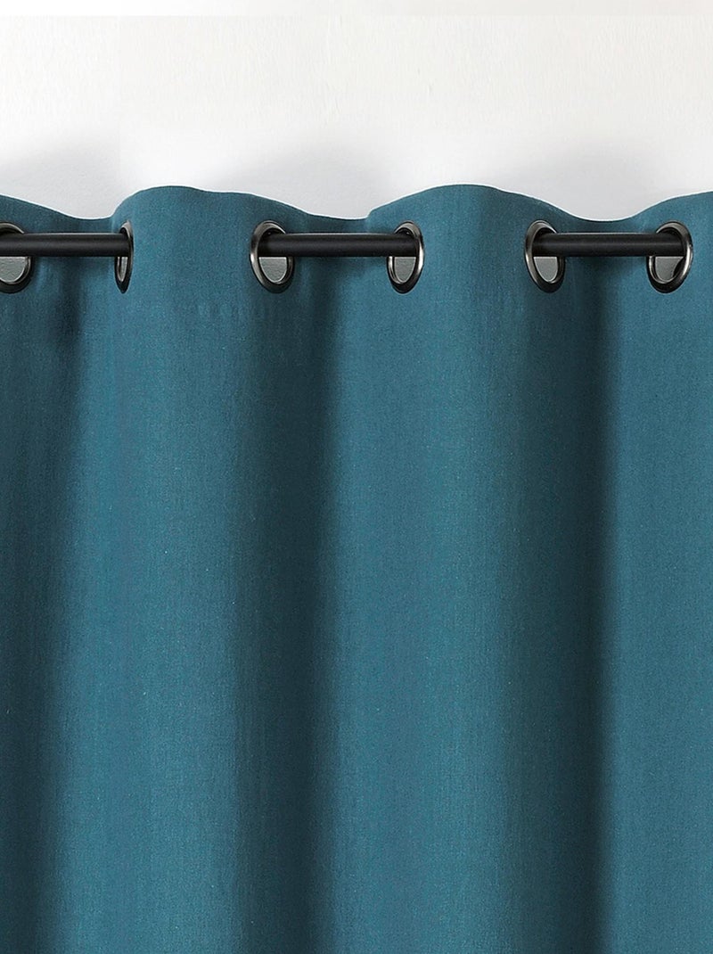 Rideau en 100% lin Libeccio Bleu - Kiabi