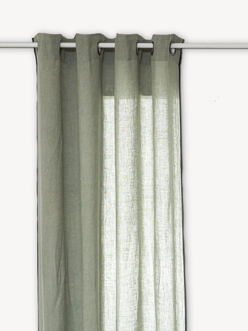 Rideau en 100% lin LINAH Bleu - Kiabi