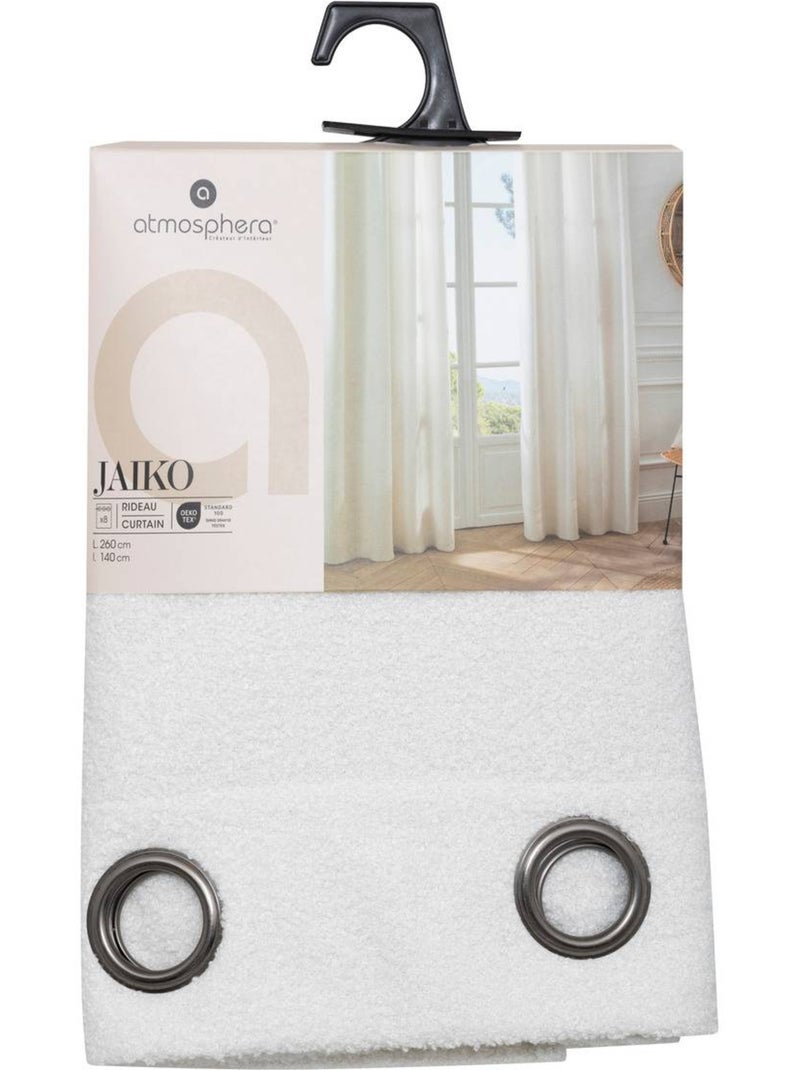 Rideau en bouclette JAIKO Blanc - Kiabi