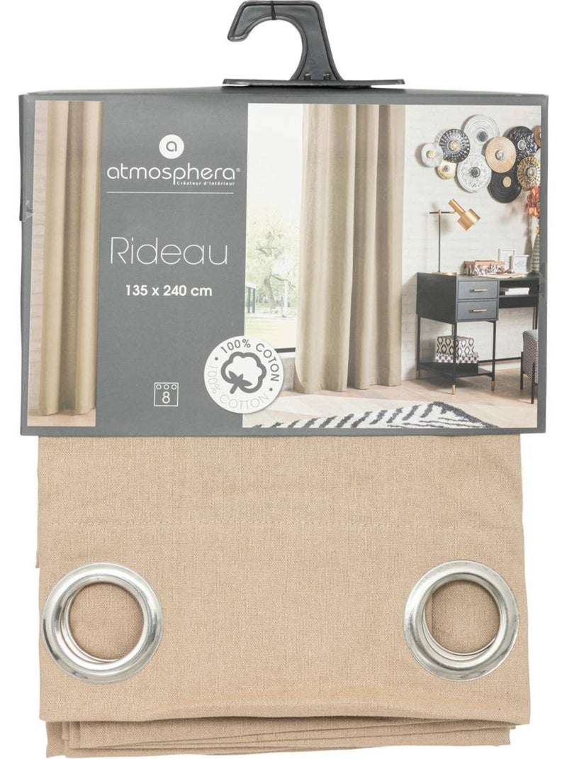 Rideau en coton ANJALI Lin - Kiabi