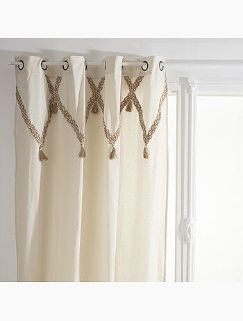 Rideau en coton et jute CARMEN