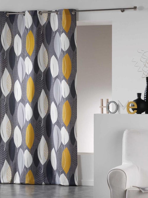 Rideau en Coton "Farandole de Feuilles" - Kiabi