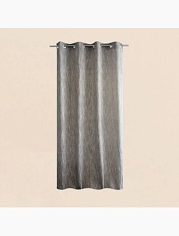 Rideau en coton gris chiné 140x250cm