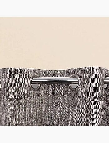 Rideau en coton gris chiné 140x250cm