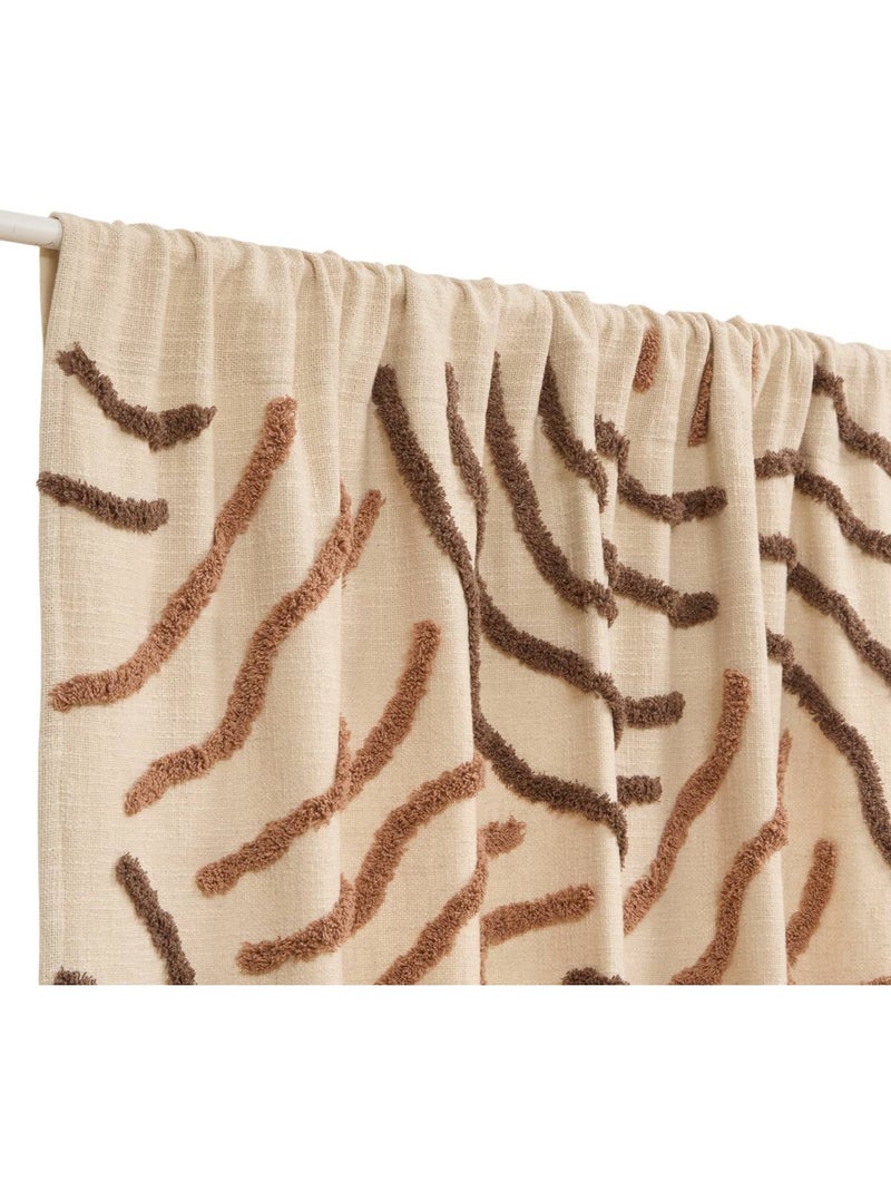 Rideau en coton HAWKI Marron - Kiabi