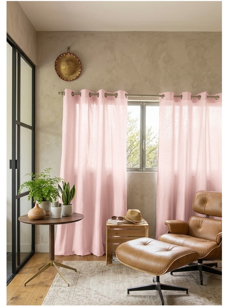 Rideau en coton Kala Rose - Kiabi