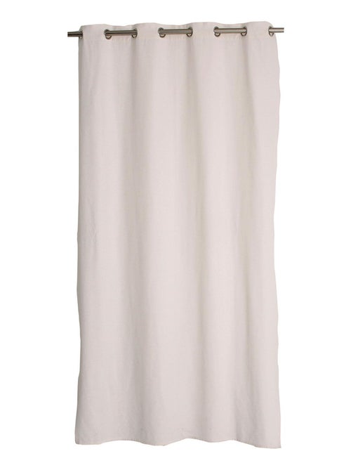 Rideau en coton recyclé  - Effet chiné - Kiabi