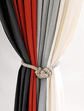 Rideau en coton recyclé - Effet chiné