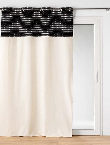 Rideau en coton recyclé à top fil coupé