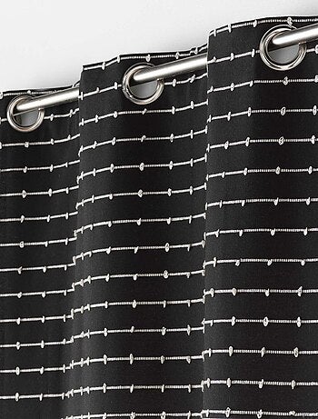 Rideau en coton recyclé à top fil coupé
