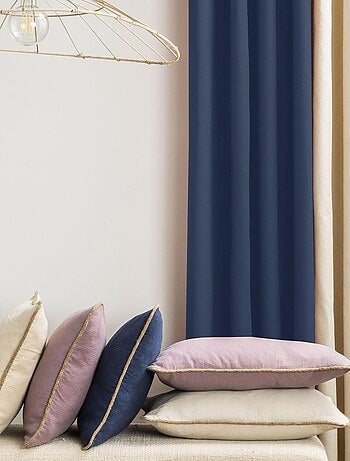 Rideau en coton recyclé avec œillets 'Deko&co'