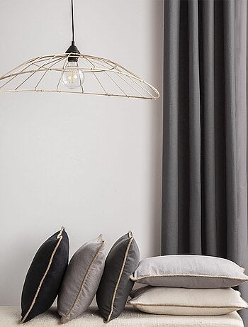 Rideau en coton recyclé avec œillets 'Deko&co'