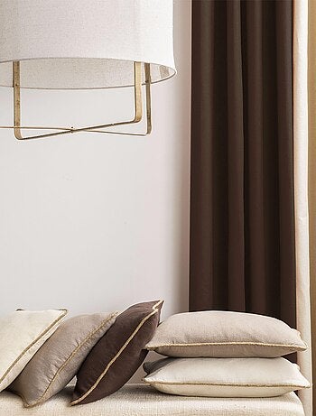 Rideau en coton recyclé avec œillets 'Deko&co'