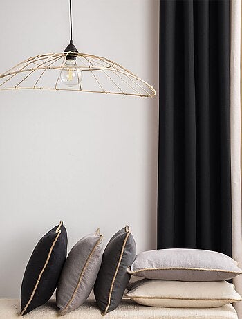 Rideau en coton recyclé avec œillets 'Deko&co'