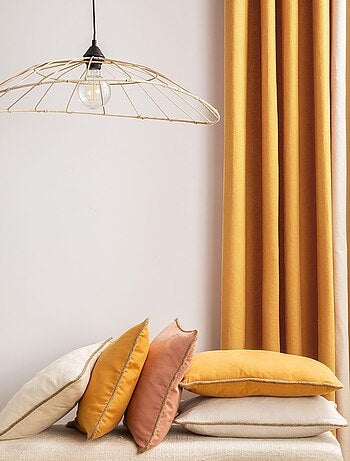 Rideau en coton recyclé avec œillets 'Deko&co'