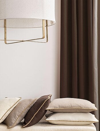 Rideau en coton recyclé avec œillets 'Deko&co'