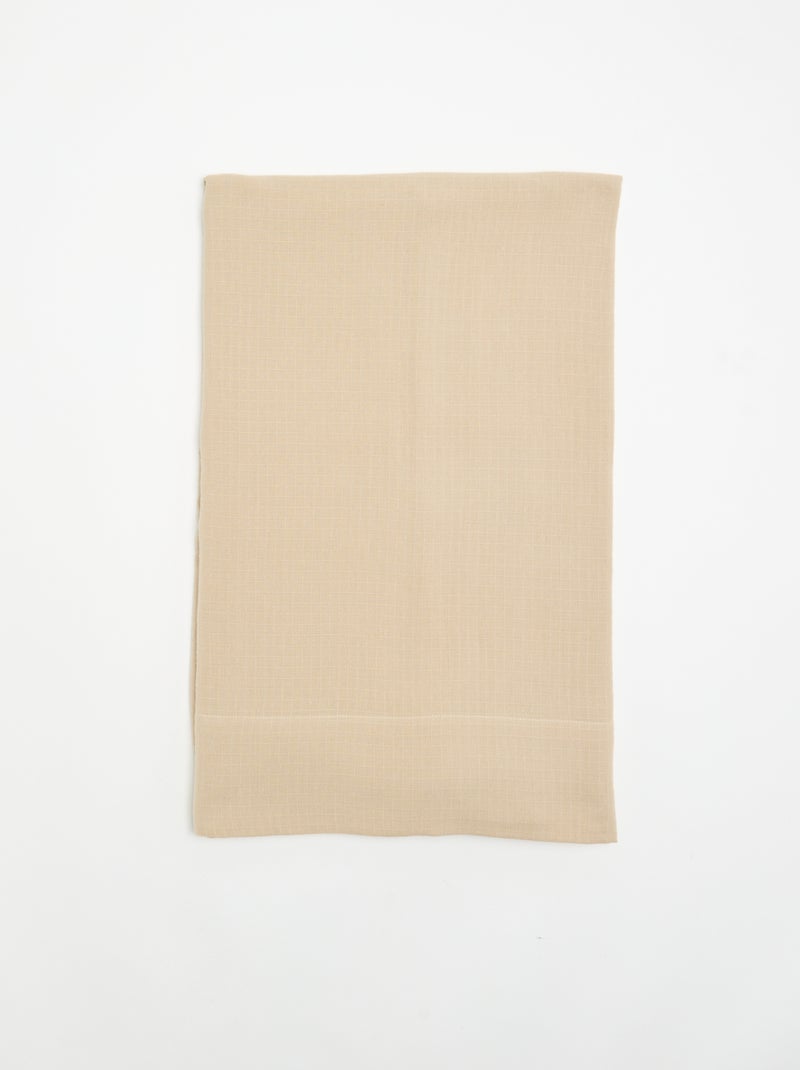 Rideau en coton texturé  - 140 x 240 cm Beige - Kiabi