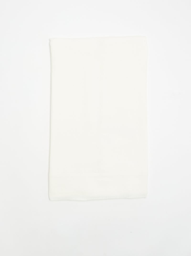 Rideau en coton texturé  - 140 x 240 cm Blanc - Kiabi