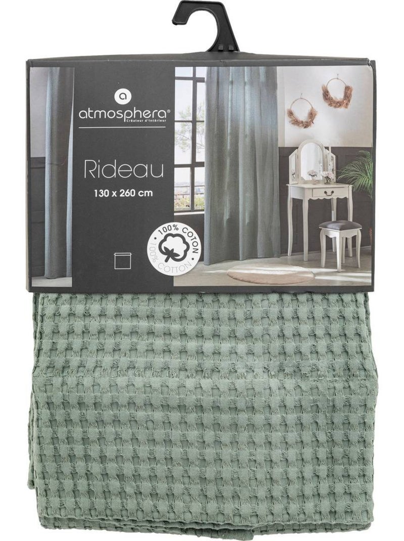 Rideau en coton widdy Vert clair - Kiabi