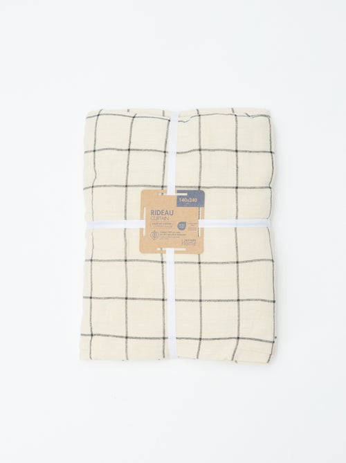 Rideau en gaze de coton - Kiabi