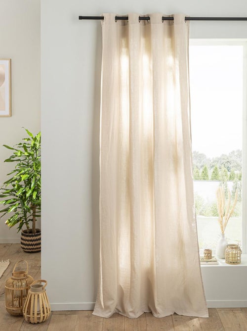 Rideau en gaze de coton Future Home DREAMY – Camel, 8 œillets métal 140x260 cm - Kiabi Rideau en gaze de coton Future Home DREAMY – Camel, 8 œillets métal 140x260 cm - Kiabi