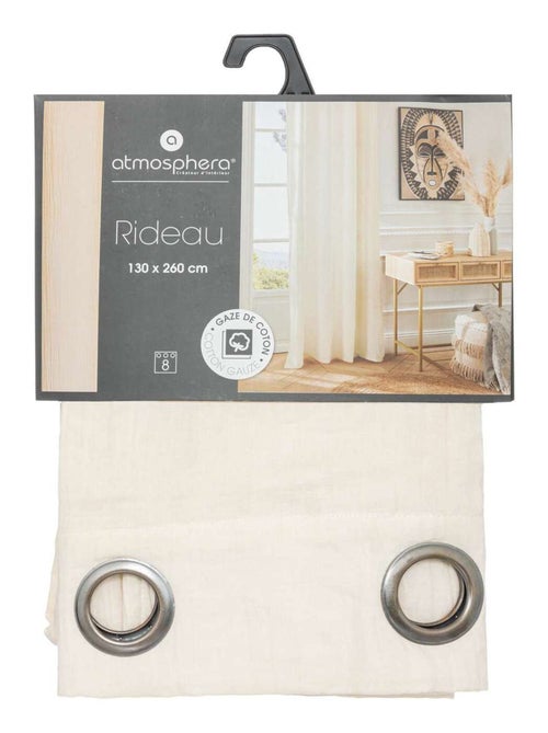 Rideau en gaze de coton - Kiabi