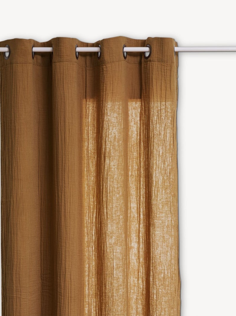 Rideau en gaze de coton JAMANA Orange - Kiabi