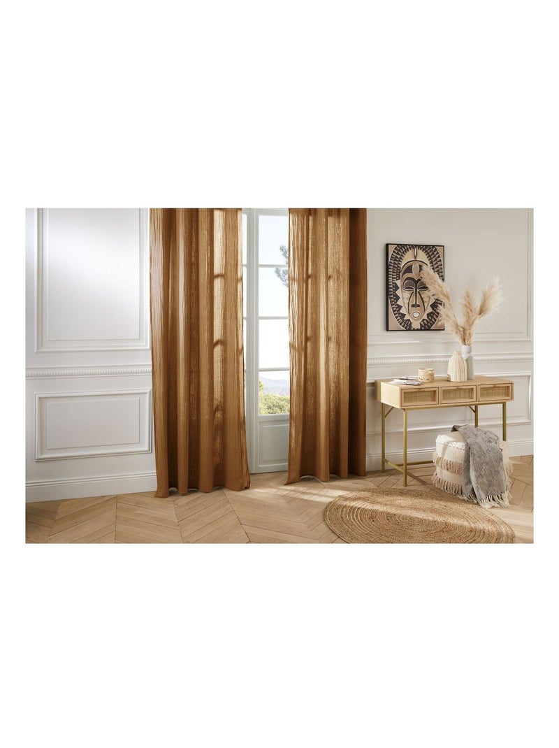 Rideau en gaze de coton JAMANA Orange - Kiabi