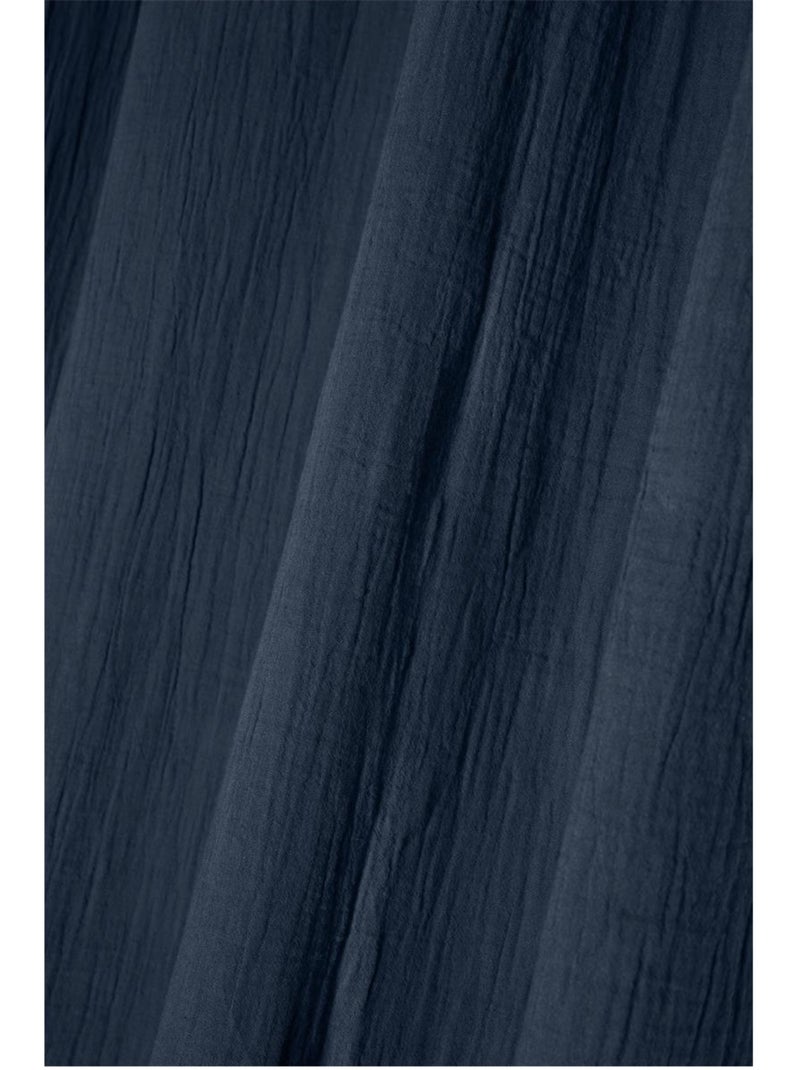 Rideau en gaze de coton Pop colors Bleu marine - Kiabi