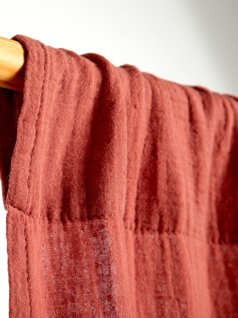 Rideau en gaze de coton ROSE - Kiabi