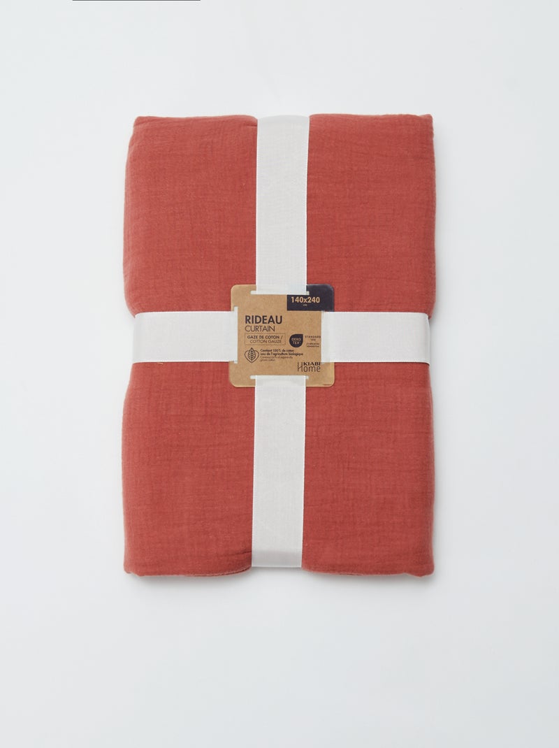 Rideau en gaze de coton ROSE - Kiabi