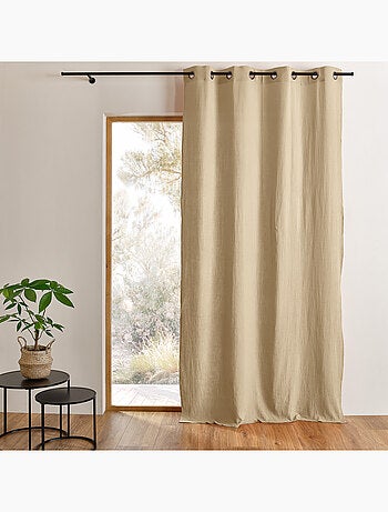 Rideau en gaze de coton tamisant à oeillets