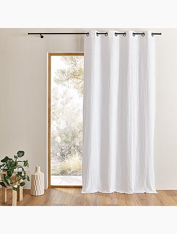 Rideau en gaze de coton tamisant à oeillets