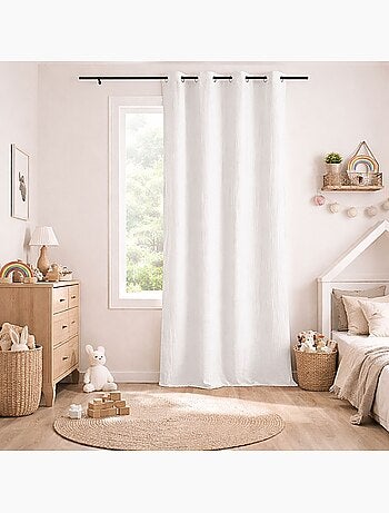 Rideau en gaze de coton tamisant à oeillets