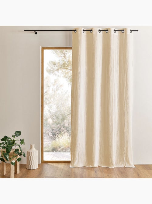 Rideau en gaze de coton tamisant à oeillets - Kiabi