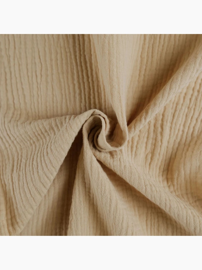 Rideau en gaze de coton tamisant à oeillets mirmande Beige clair - Kiabi