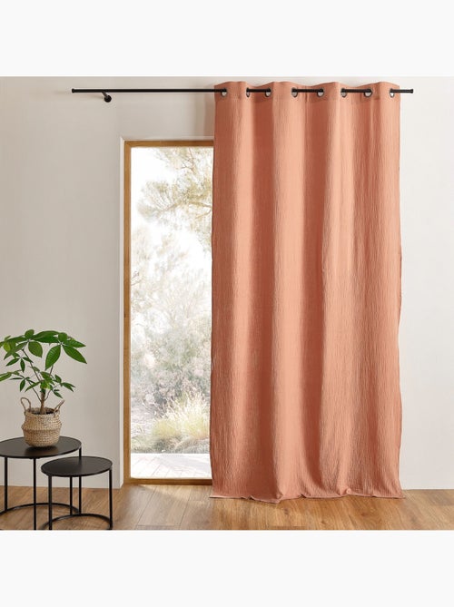 Rideau en gaze de coton tamisant à oeillets - Kiabi