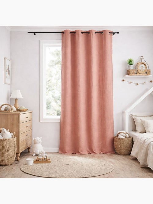 Rideau en gaze de coton tamisant à oeillets - Kiabi