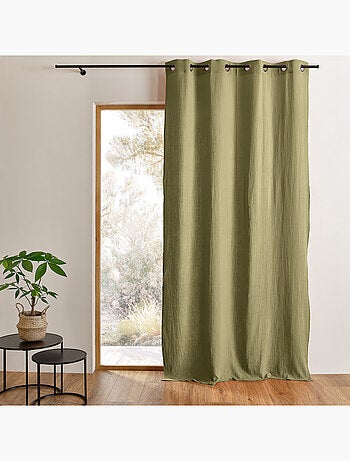 Rideau en gaze de coton tamisant à oeillets